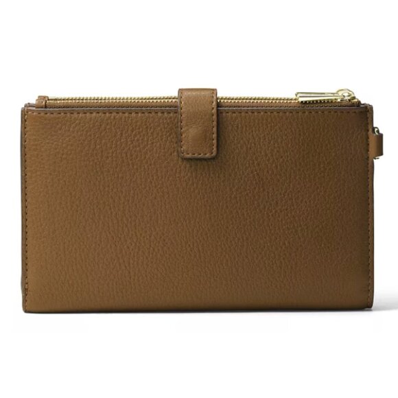 Michael Kors Jet Set Travel Double Zip Leather Wallet Phone Wristlet Luggage NWT - Picture 3 of 6